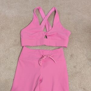 Fabletics Vibrant Pink Ribbed Set